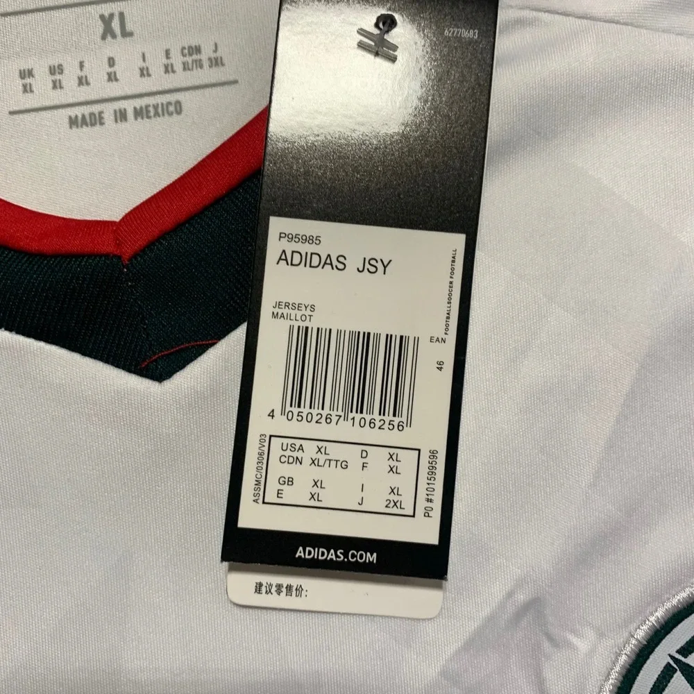 Adidas Mexico Soccer Jersey Mens XL White New Climacool National Team JSY